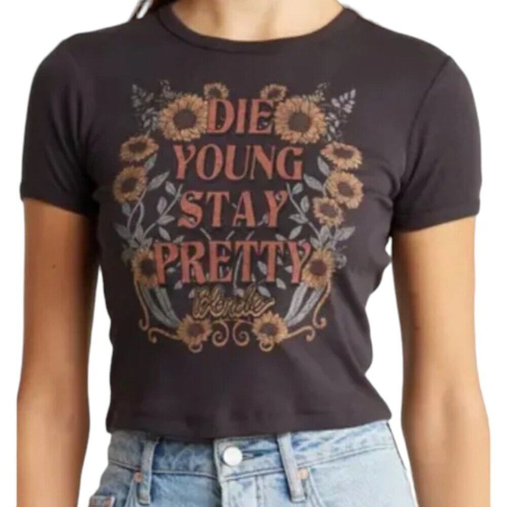 The Vinyl Icons Blondie Die Young Stay Pretty Graphic T-shirt Size Small NWOT